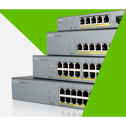 Zyxel GS1350-12HP-EU0101F commutateur réseau Géré L2 Gigabit Ethernet (10/100/1000) Connexion Ethernet, supportant l'alimentation via ce port (PoE) Gris
