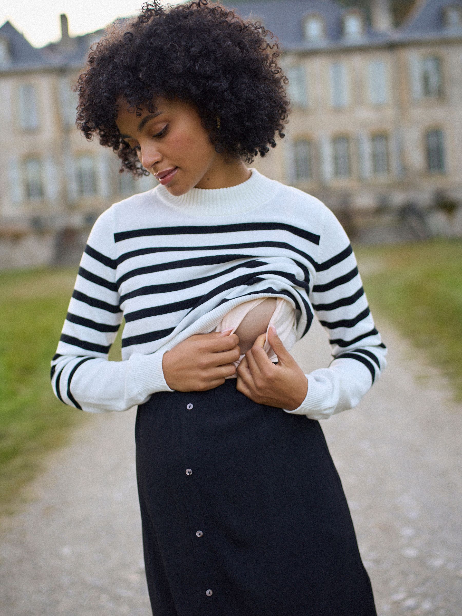 Seraphine Maternity & Nursing Knit Top Dress