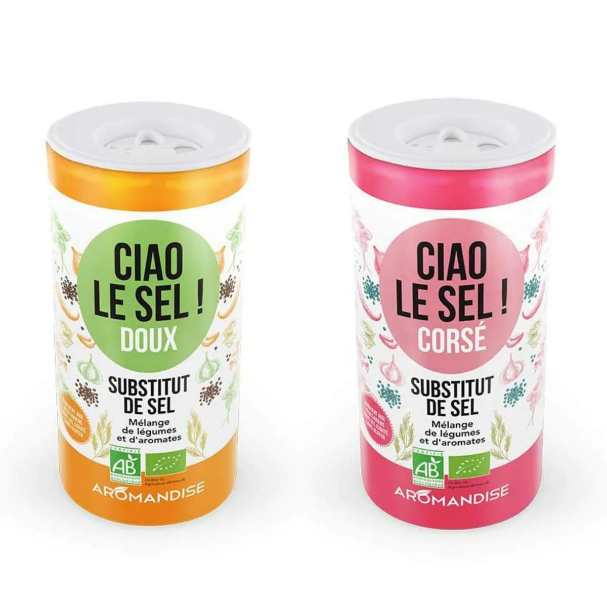Duo de susbtituts de sel : Doux et Corsé Aromandise