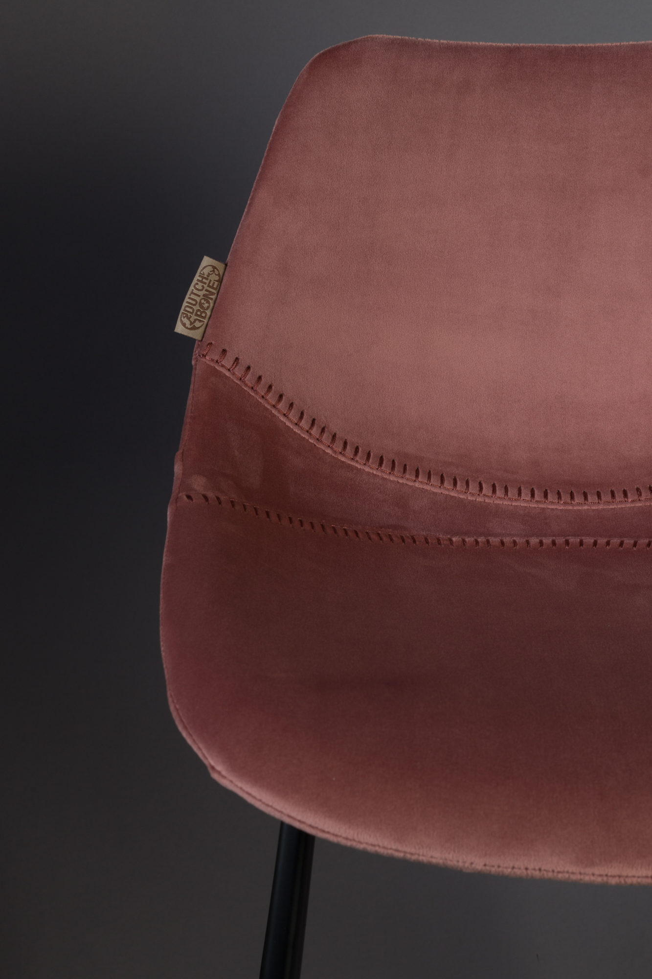 Barkruk Franky velvet (zithoogte 65 cm) grijs - set van 2