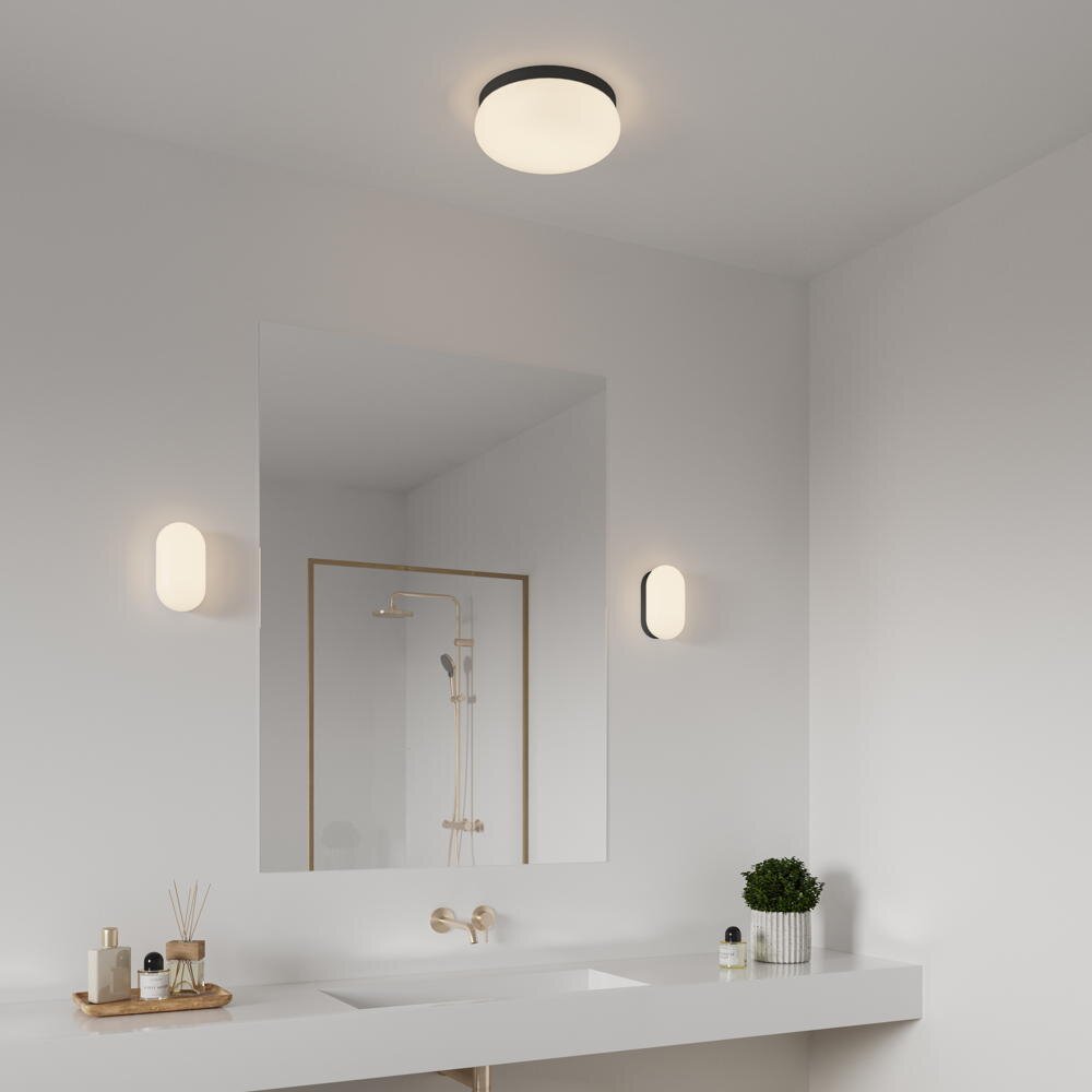 Wandlamp Foam Oval in zwart E27 IP44