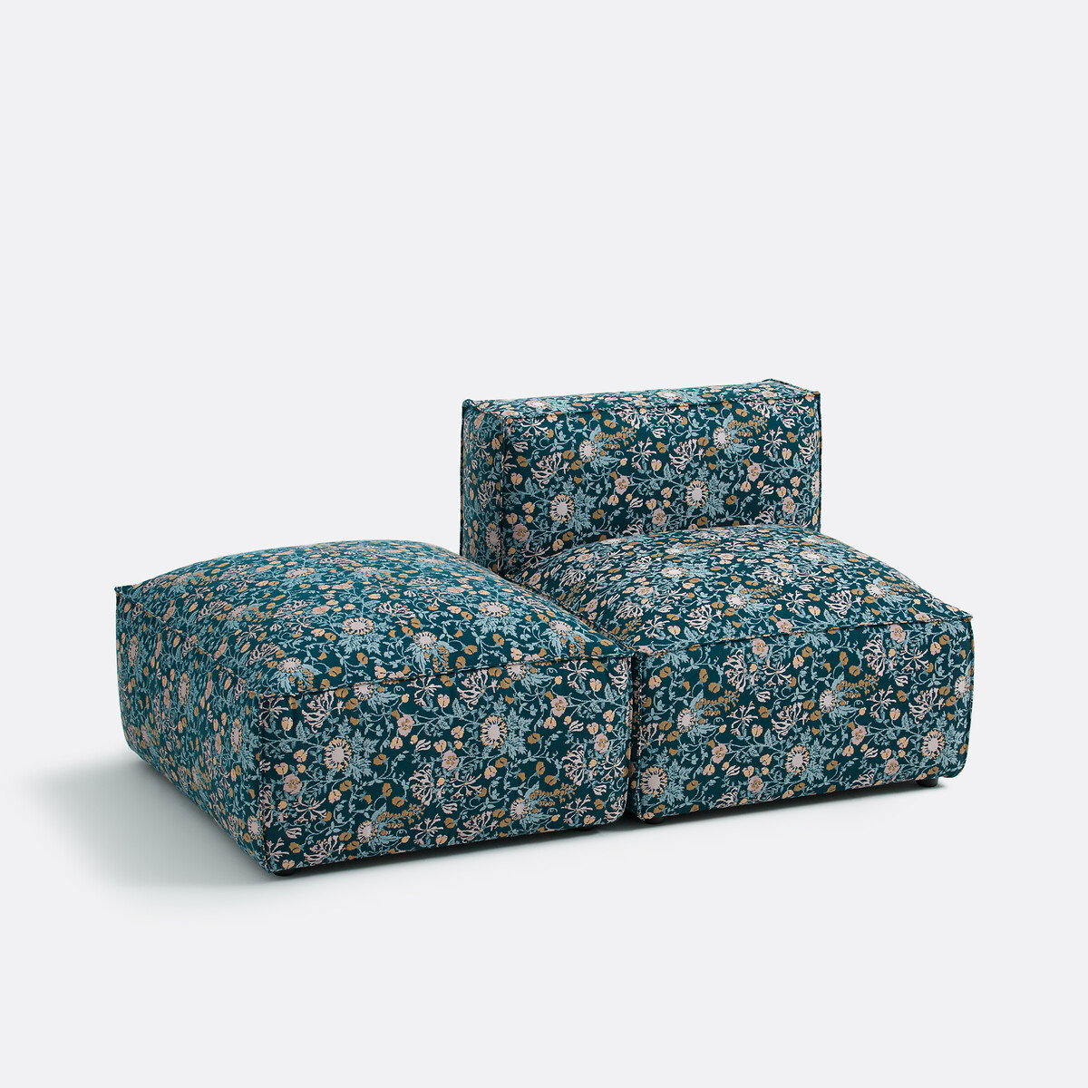 LA REDOUTE INTERIEURS<br>Puff modular, jacquard floral, Seven