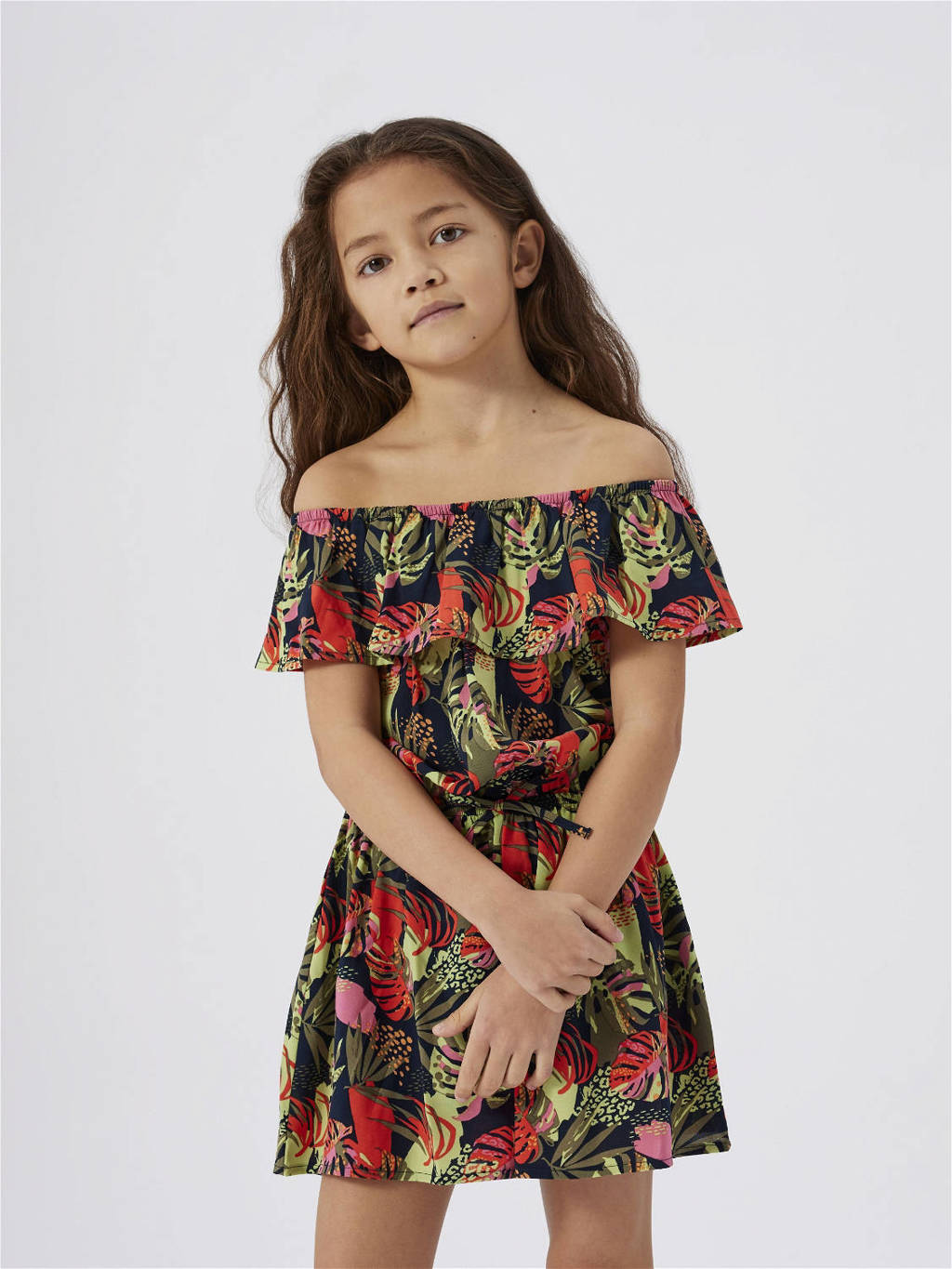 NAME IT playsuit NKFVINAYA met all over print donkerblauw/groen/rood