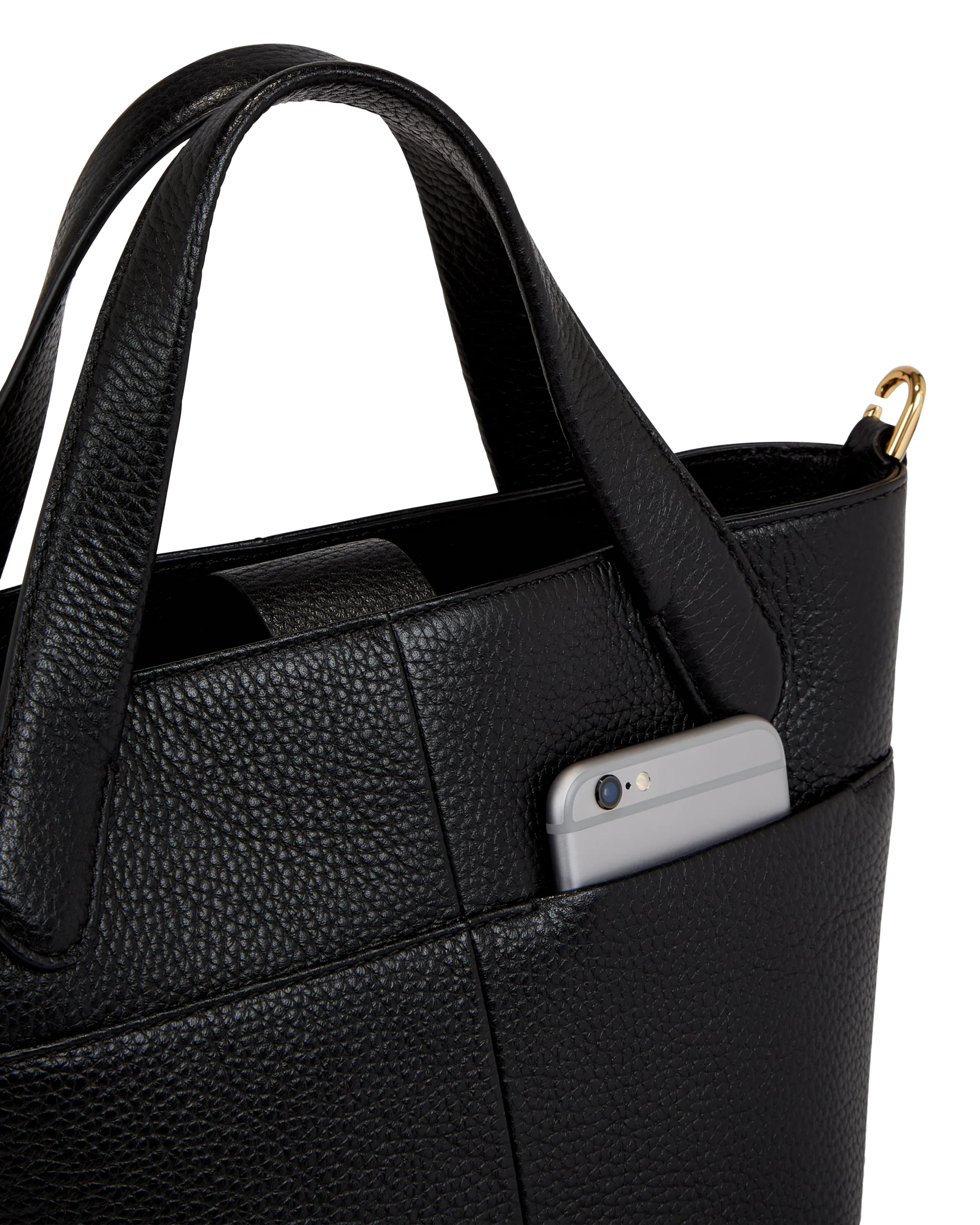 ECCO Tote Shopper aus Leder Schwarz 24,5X31X13 cm