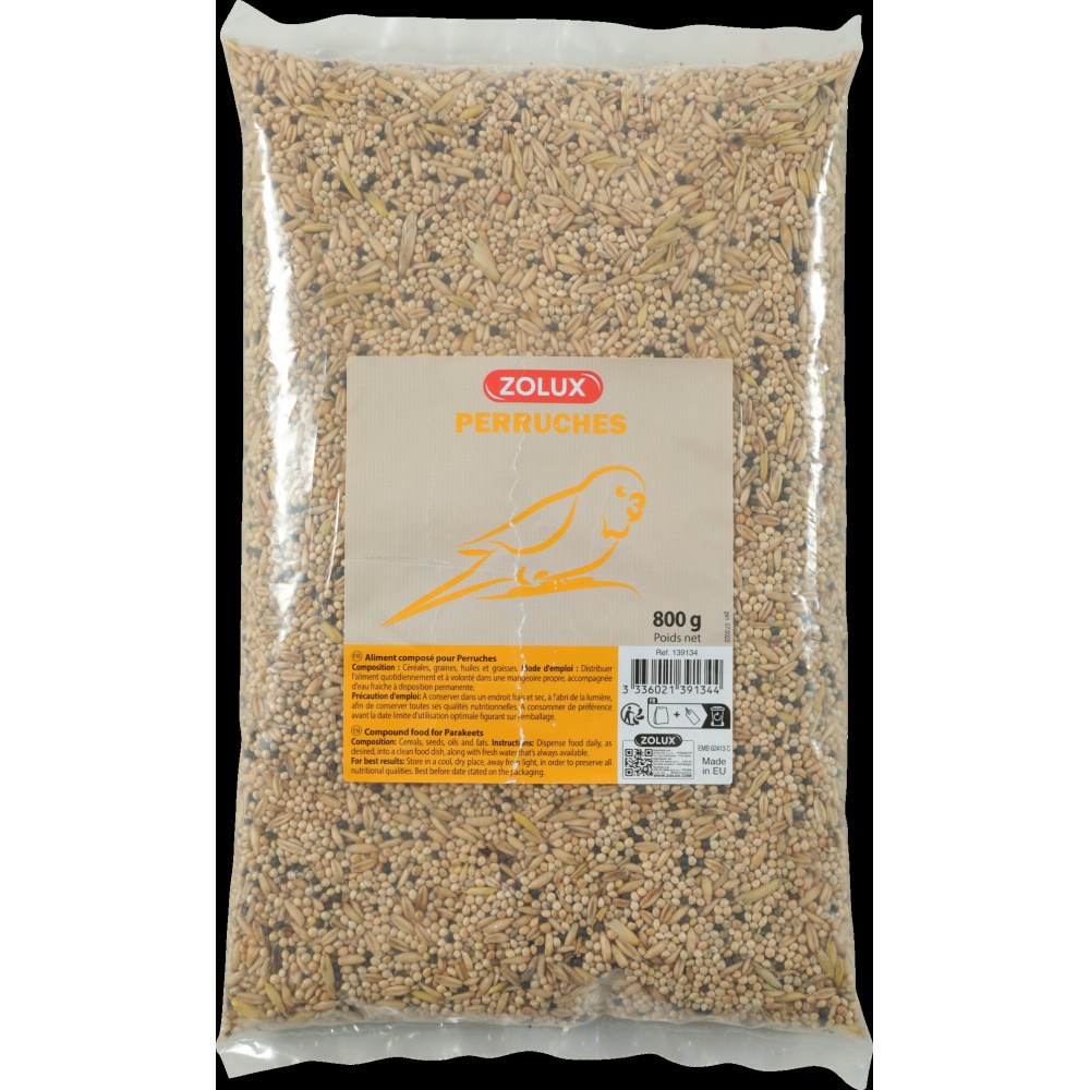 Graines pour perruches sac de 800 g pour oiseaux