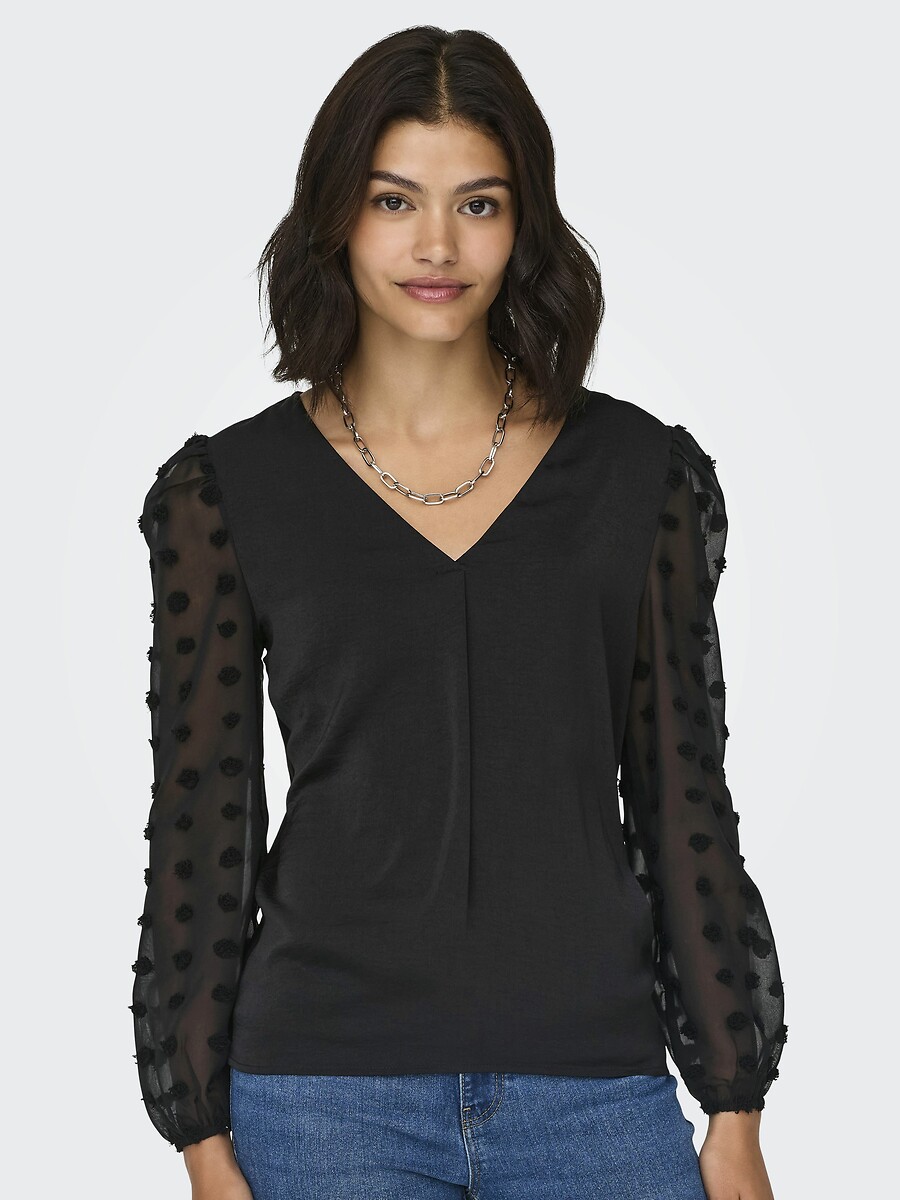 SOMENTE<br>Blusa de manga comprida com decote em V