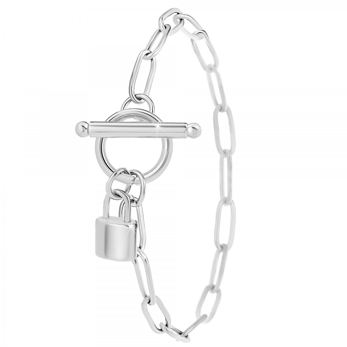 Bracelet cadenas en acier inoxydable SC Crystal