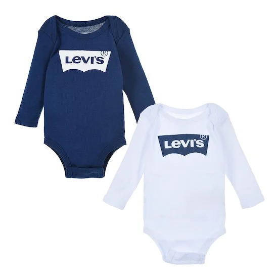 Lot 2 bodies à manches longues   Blue        6-12 mois   de               Levi's Kids