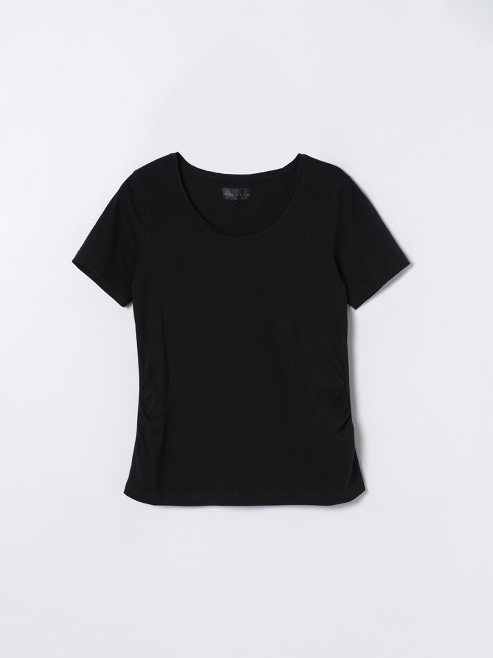 Camiseta de maternidade de manga curta - Preta