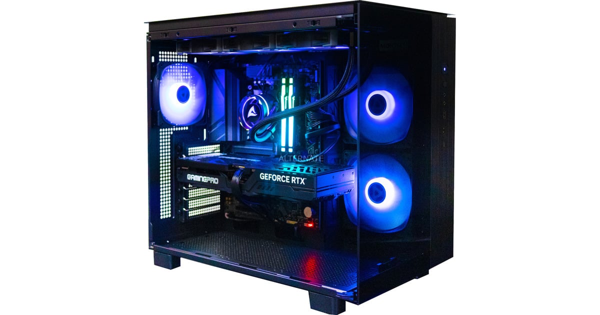ALTERNATEThunderstorm Pro Ryzen 7 5070 Ti Limited Edition gaming pc  (Zwart | R7 9800X3D | RTX 5070 Ti | 32 GB | 2 TB SSD)