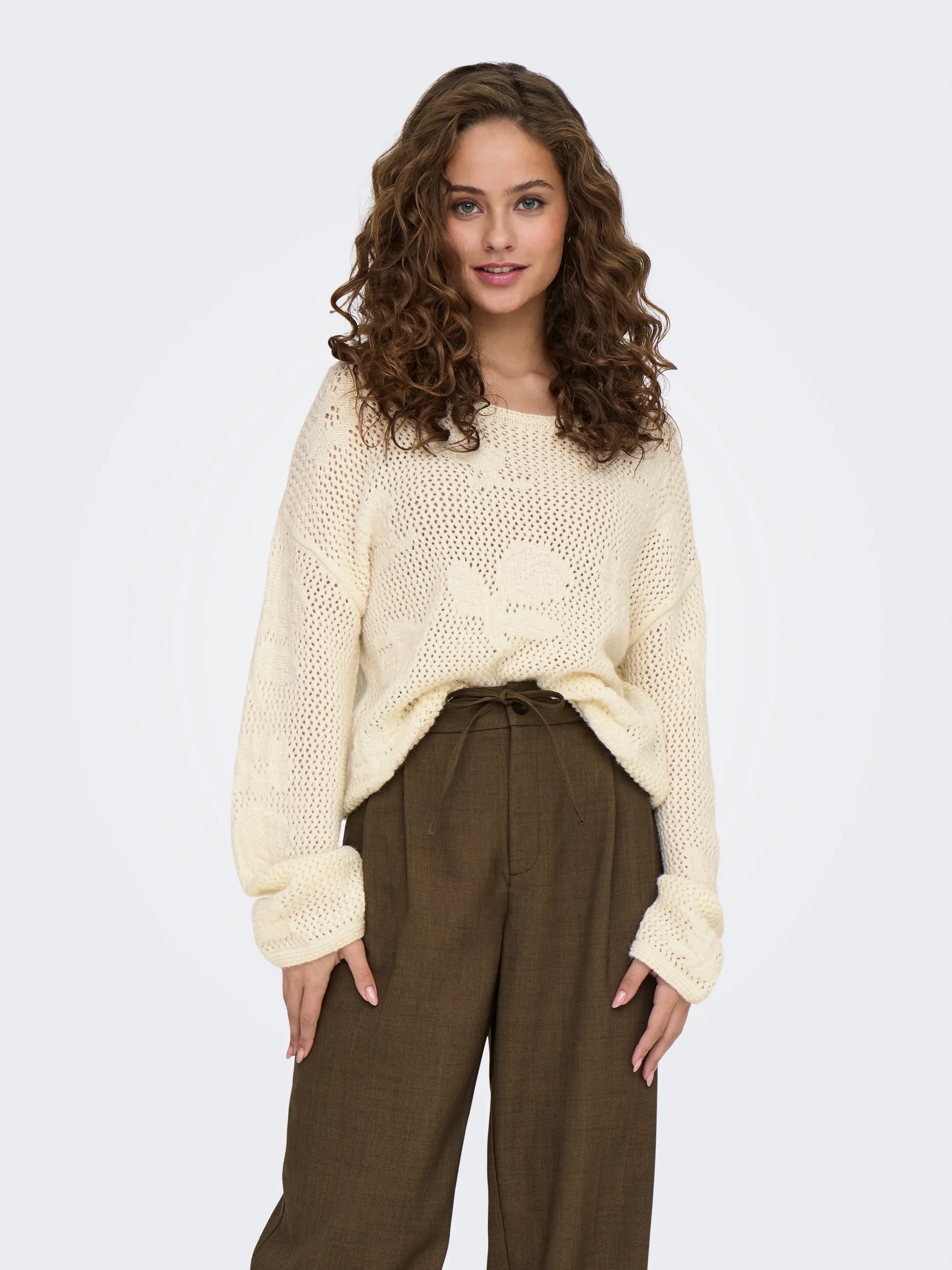 Only ONLSTACY LS O-NECK CC Strickpullover