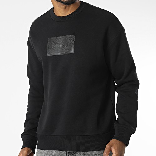 Sweat Crewneck Textured Logo Box 0083 Noir