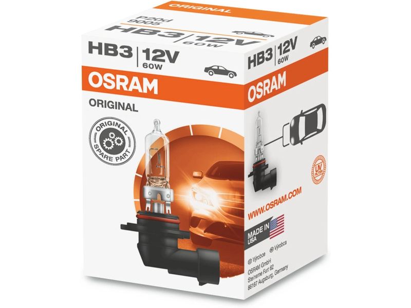 OSRAM Glühlampe HB3 12V 60W P20d PKW Halogen-Scheinwerferlampe
