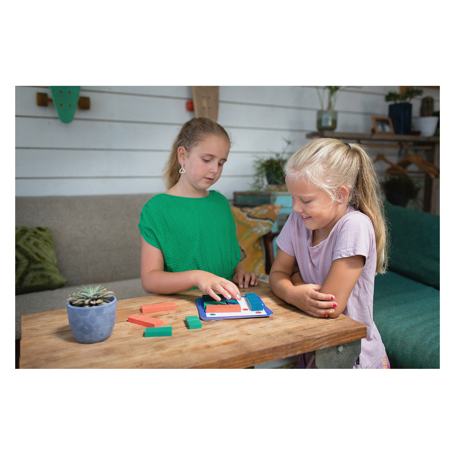 BS Toys Vierkant Puzzel Hout - Vormenspel