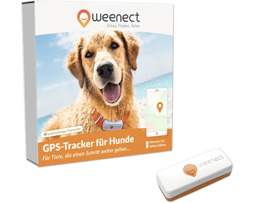 GPS tracker weenect voor honden, 28 g, 6 x 2,4 x 1,5 cm, wit