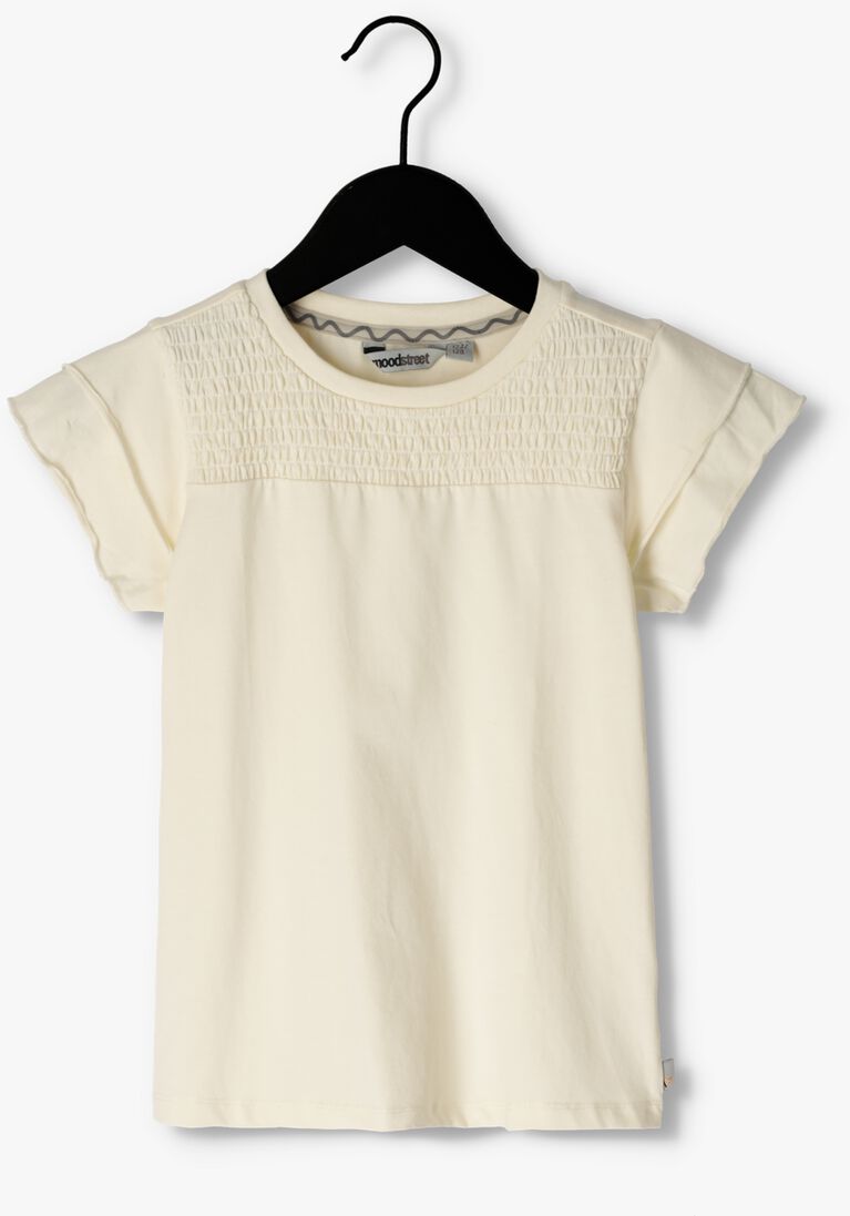 MOODSTREET gebroken wit moodstreet top smock top with ruffle sleeves