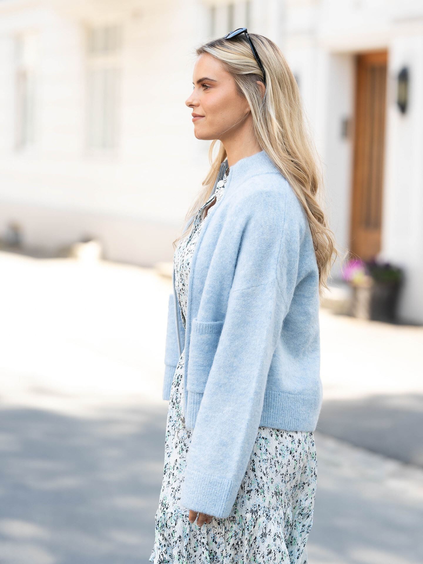 Sia Ras Long Sleeve Knit Zipper Cardigan