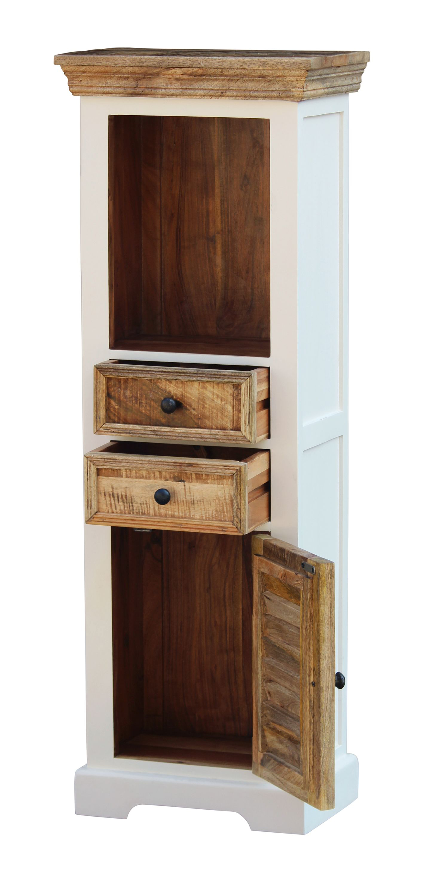 Hochschrank Holz Vintage ALEXIS 45 x 130 cm