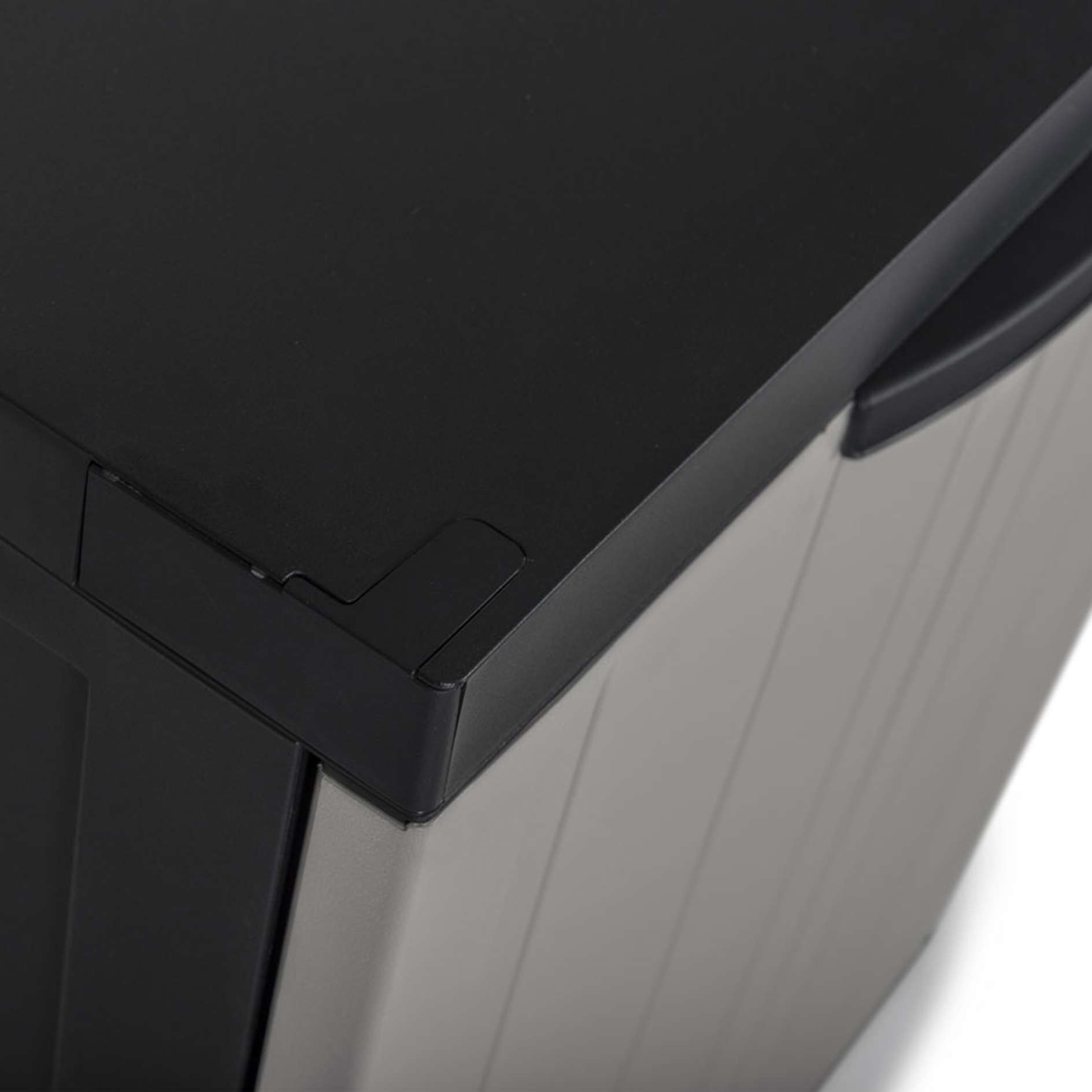 Universal-Beistellschrank - grau-schwarz - 85 cm hoch