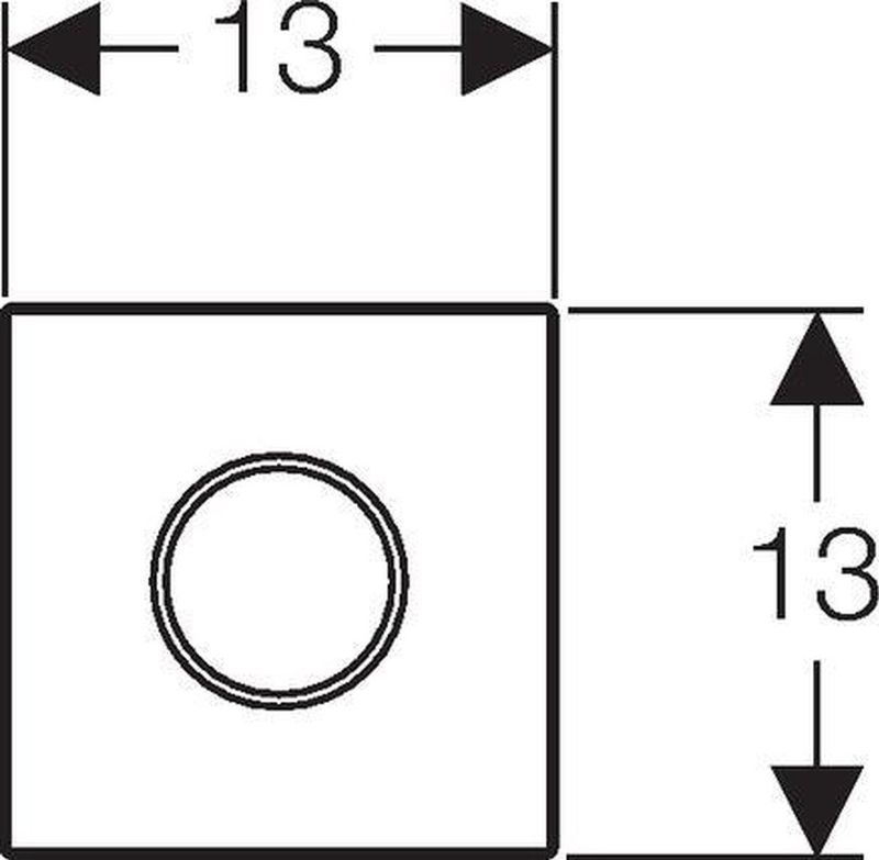 Geberit - Type 10 - Bedieningsplaat Urinoir - Alpien Wit - Spuitgietzink - Batterij