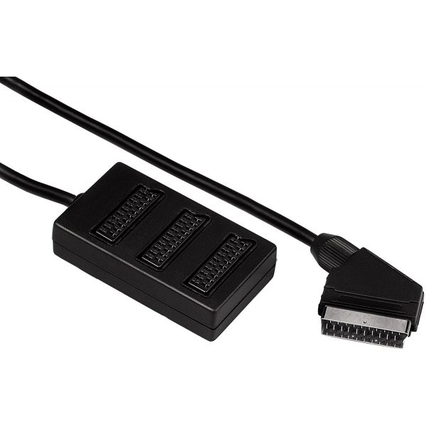 Splitter Scart 1 Macho para 3 Fêmeas 1x3