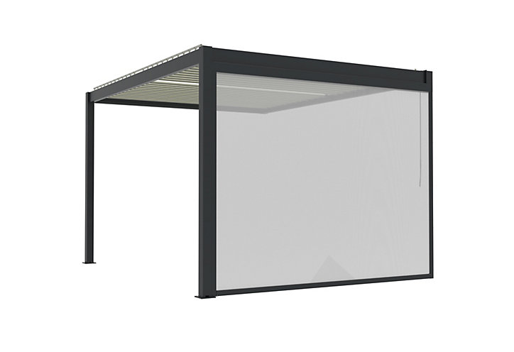 Store latéral pour pergola Cameo murale gris sablé l. 2,88m