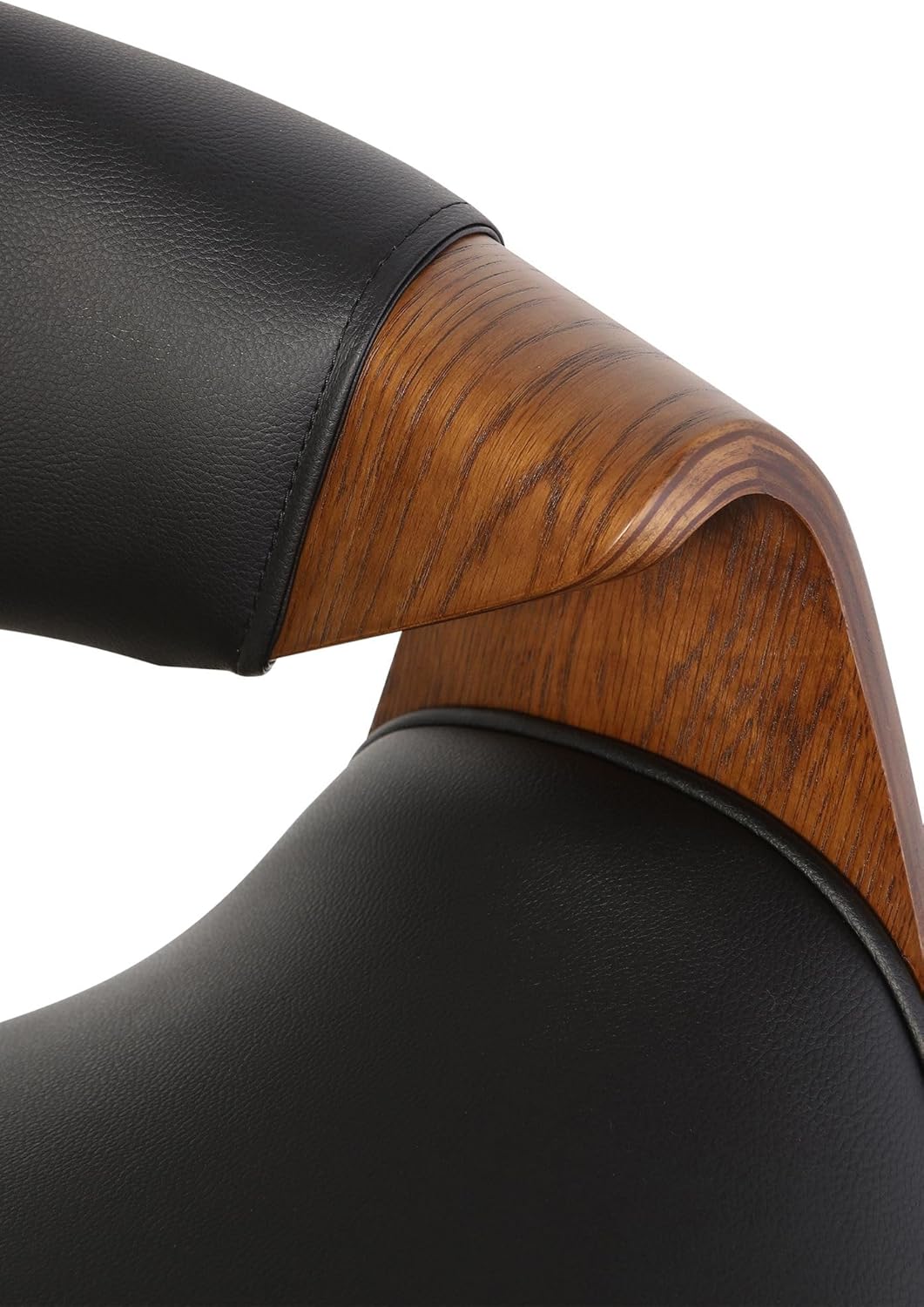 CLP 2er Set Esszimmerstuhl Foley Mit Kunstleder- Oder Stoffbezug I Küchenstuhl Mit Armlehne Und Holzgestell, Farbe:Eiche/schwarz, Material:Kunstleder