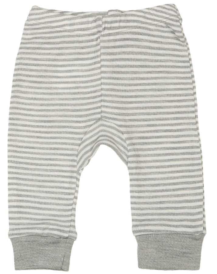Schlupfhose JOY STRIBE mit Seide in grau/weiß