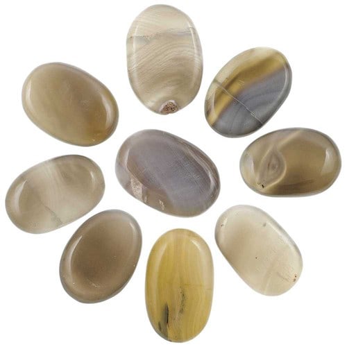 Galet plat agate naturelle - a l'unité
