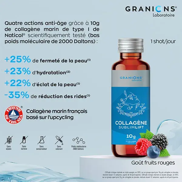 Granions Collagen Sublimlift - Colágeno Marinho Hidrolisado Tipo I - 10 Doses