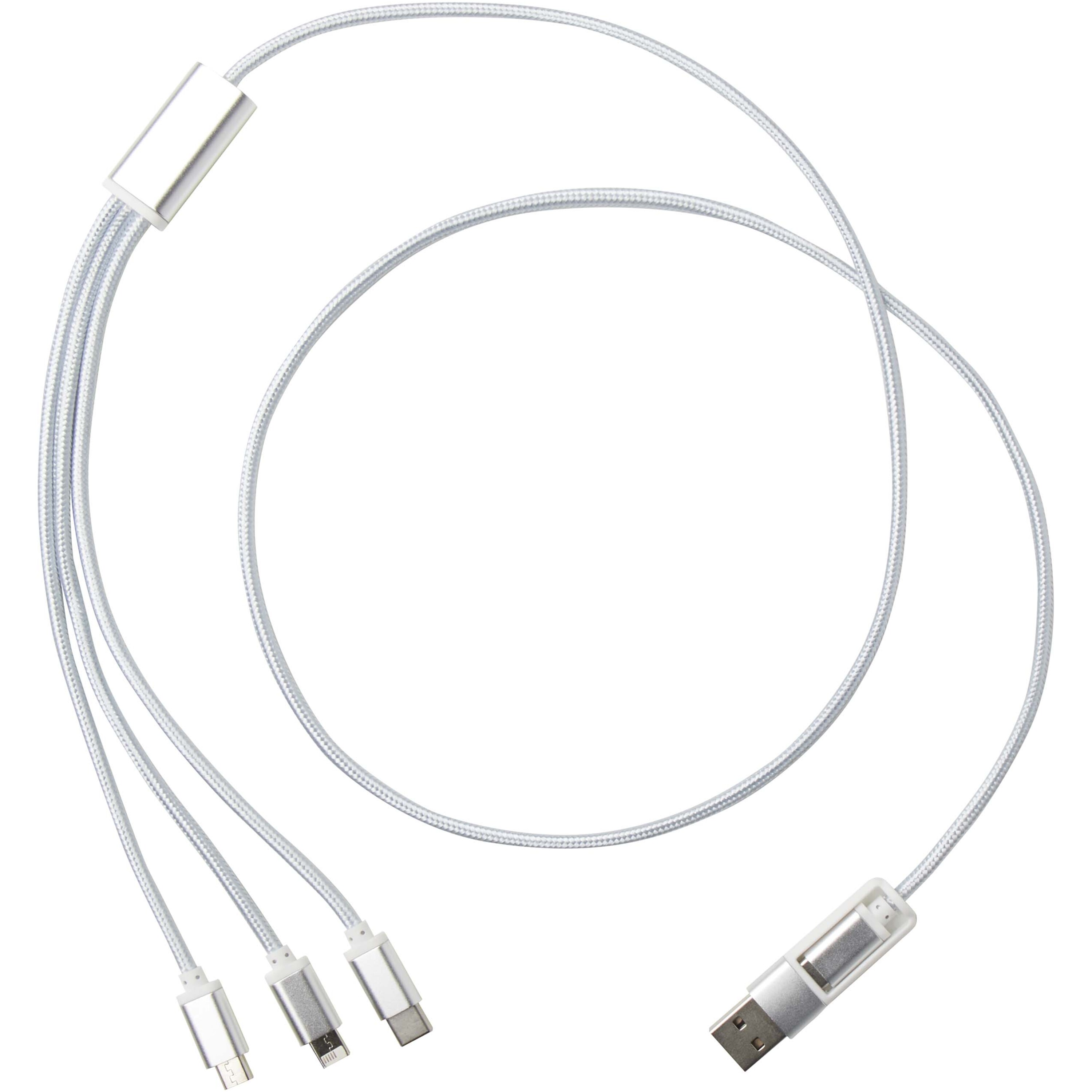 PF Concept 124386 - Câble de charge 5-1 Versatile en aluminium recyclé