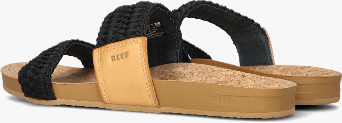 REEF zwarte reef slippers cushion vista thread