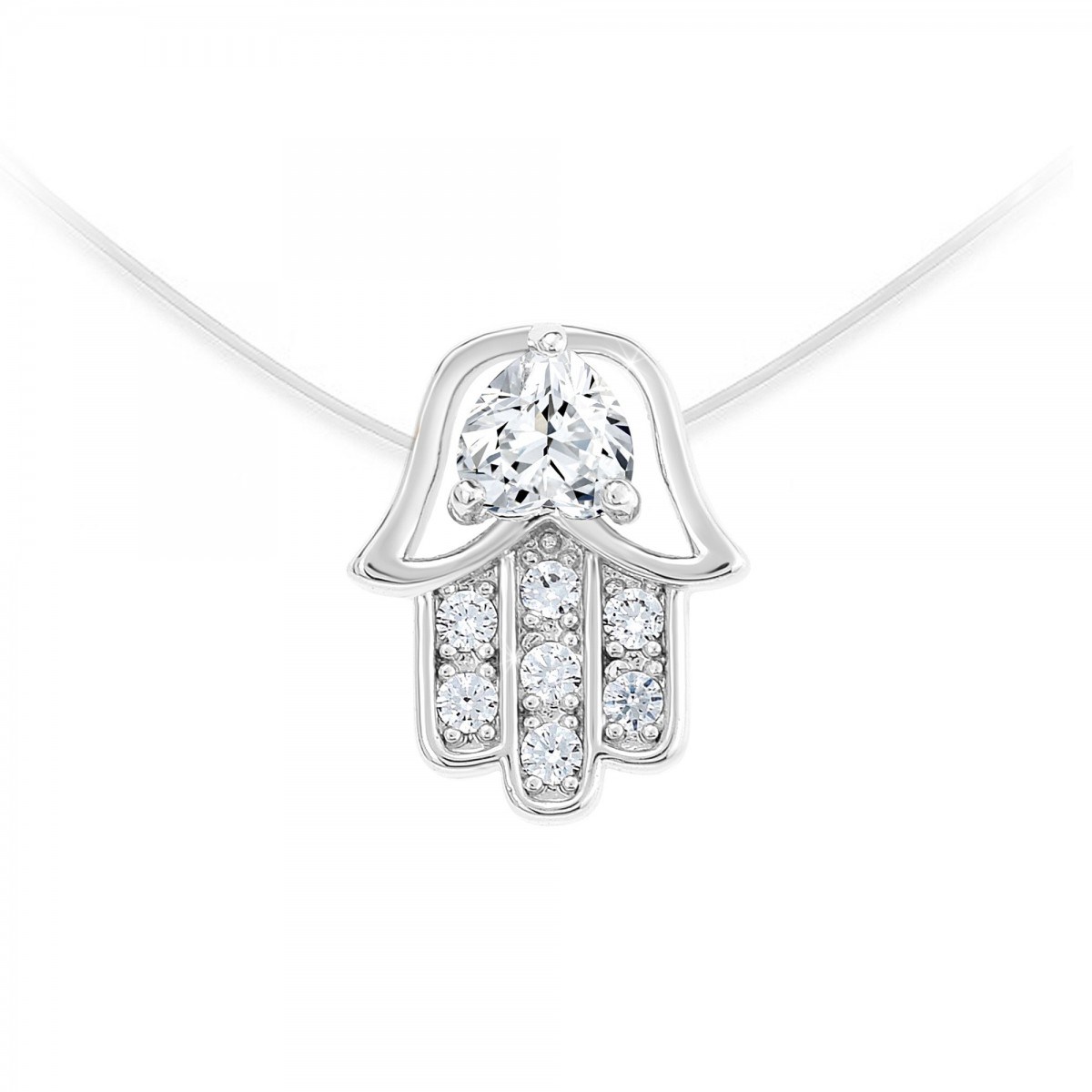 Collier main de Fatma SC Crystal orné de Cristaux scintillants
