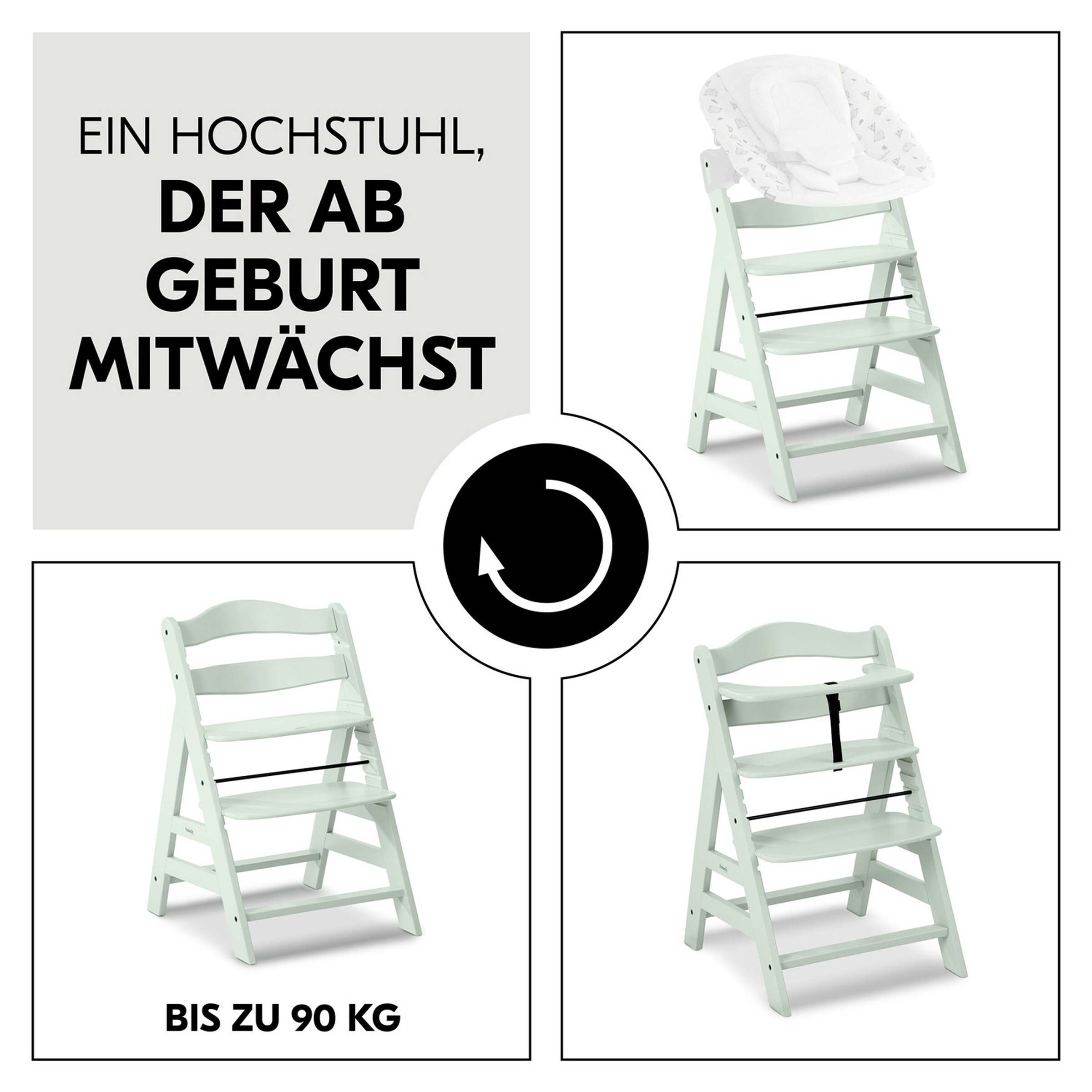 Hauck Hochstuhl Alpha + mint