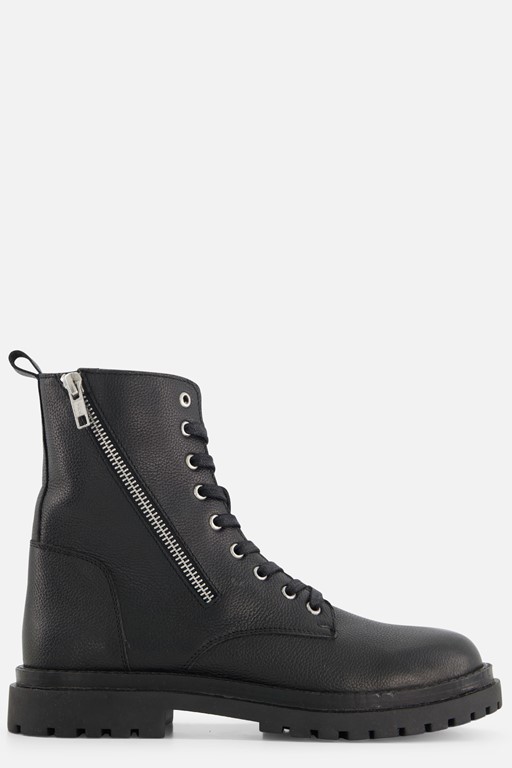 Muyters Veterboots zwart Leer