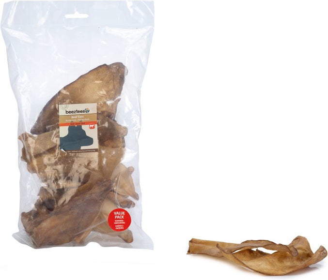 Beeztees hondensnack runderoren met pit 7 stuks