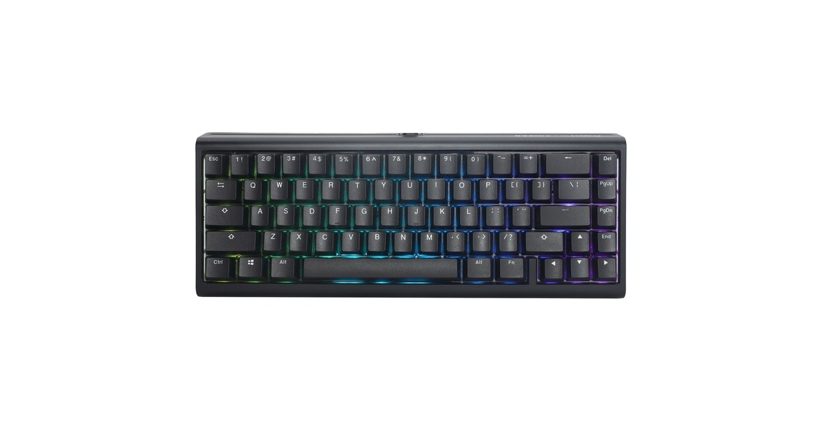 DuckyProjectD Tinker 65 met QMK/VIA, toetsenbord  (Zwart/wit, US lay-out, Cherry MX Red, RGB led, Double-shot PBT, Hot-swappable, Gasket mount, 65%)