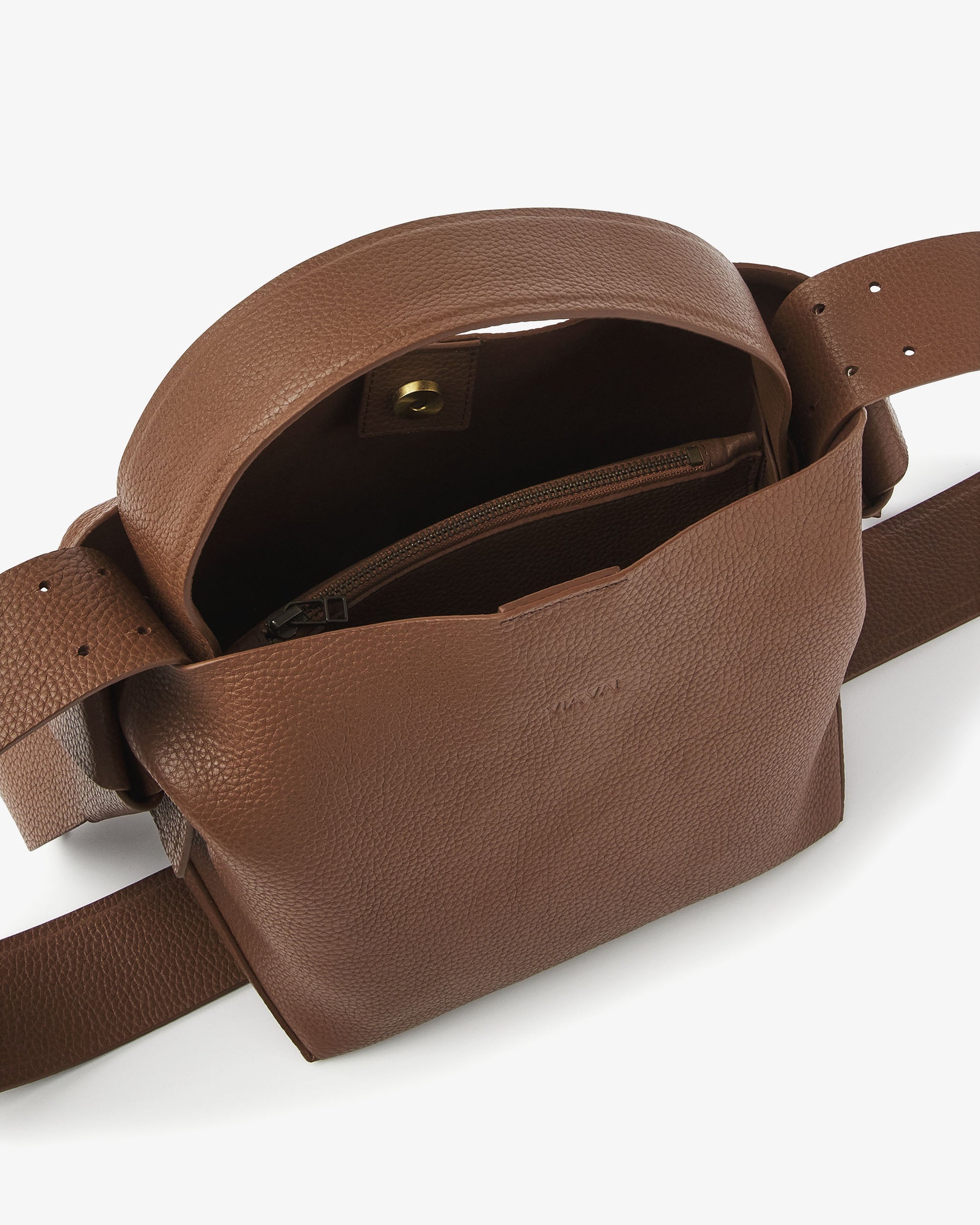 VIA VAI cognac crossbody tas Nodo Fabi