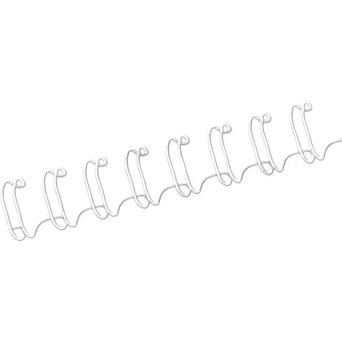 Reliure métallique fellowes relieur pas 3:1 34 boucles a4 9/16 in diamètre 14.3mm coloris blanc boîte 100 unités