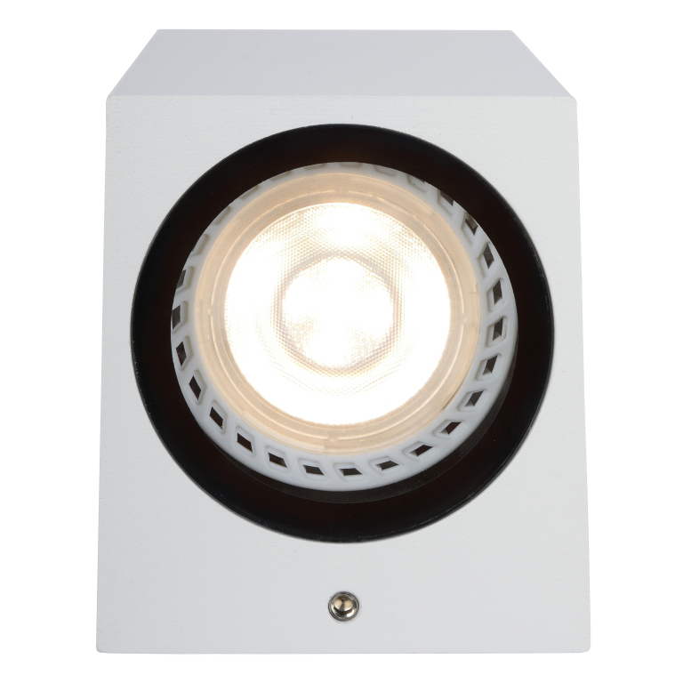 Lucide Zaro 1 wandlamp buiten IP44 vierkant wit