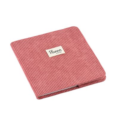 Agenda Colette avec répertoire - 1 semaine sur 2 pages - 16 x 16 cm - rose camélia - Quo Vadis