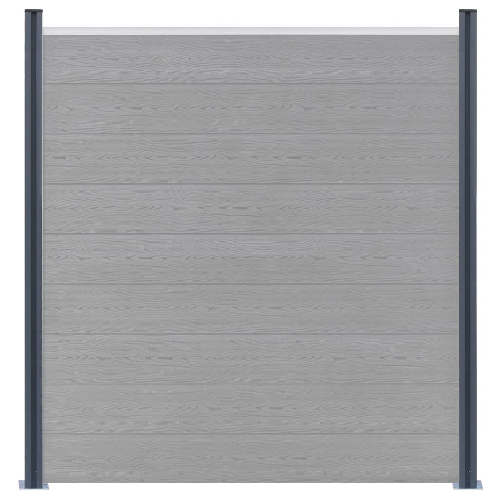 vidaXL Schuttingpalen, 2 st, donkergrijs, 185 cm, aluminium