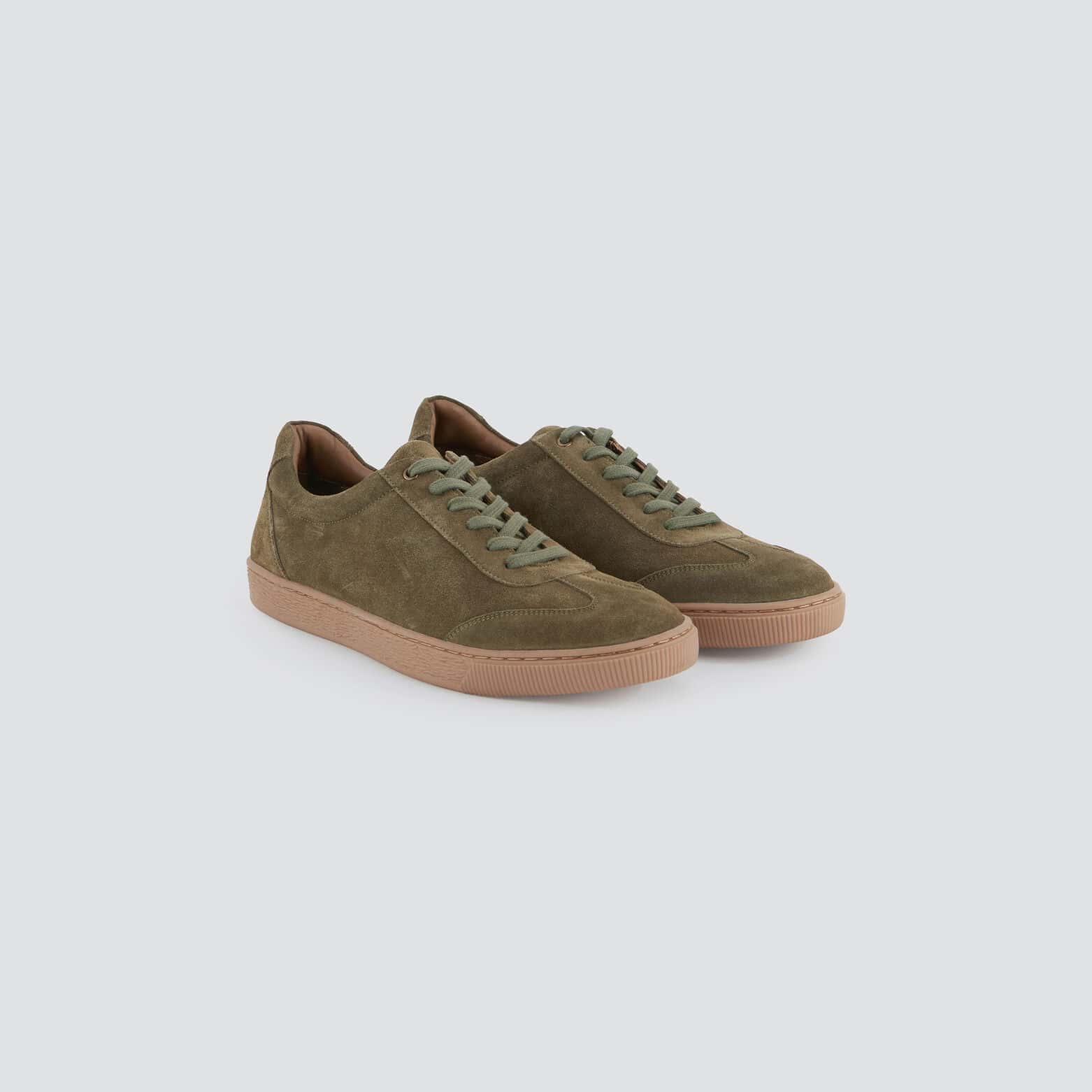 Baskets en suédine Vert kaki