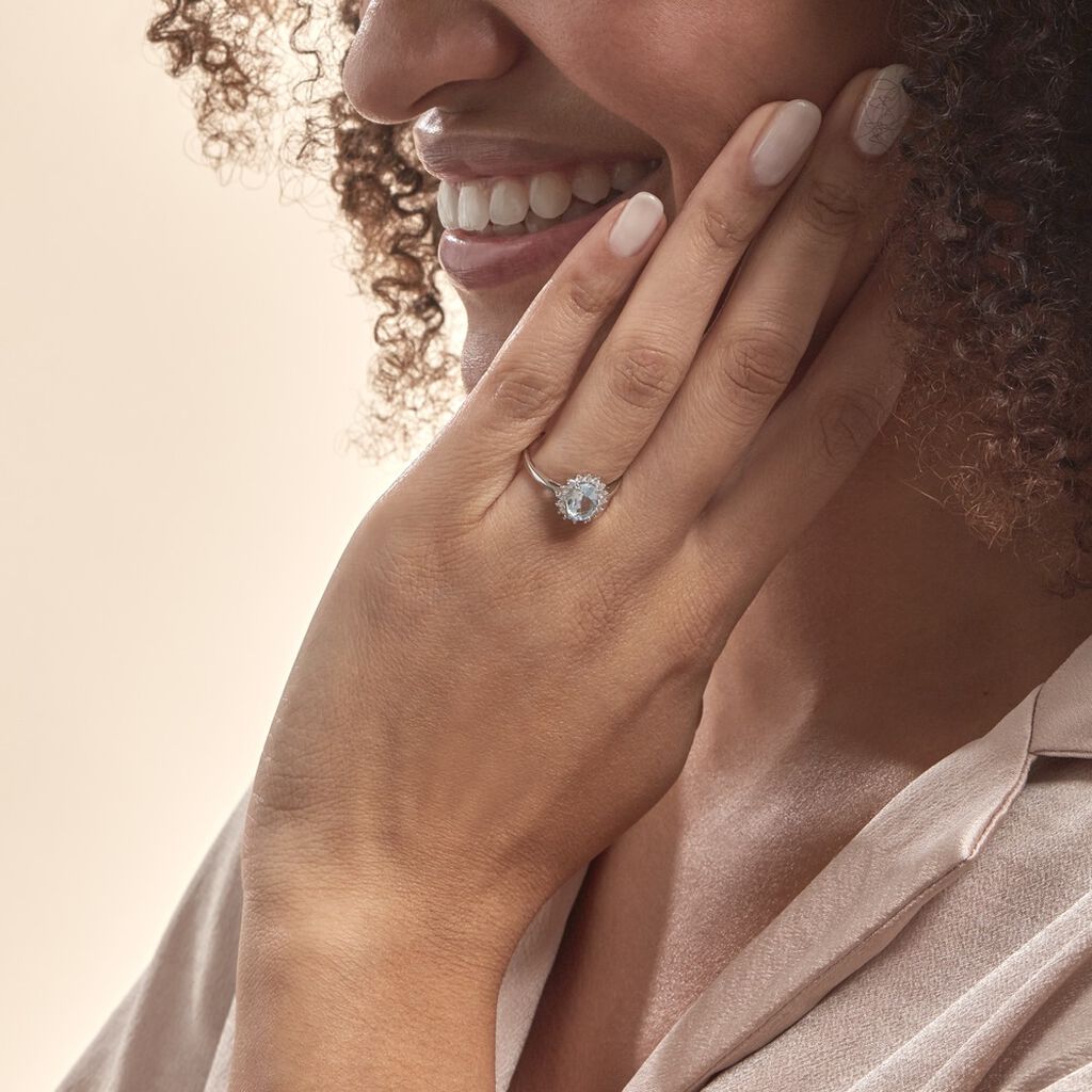 Bague Trick Or Blanc Topaze Et Oxyde