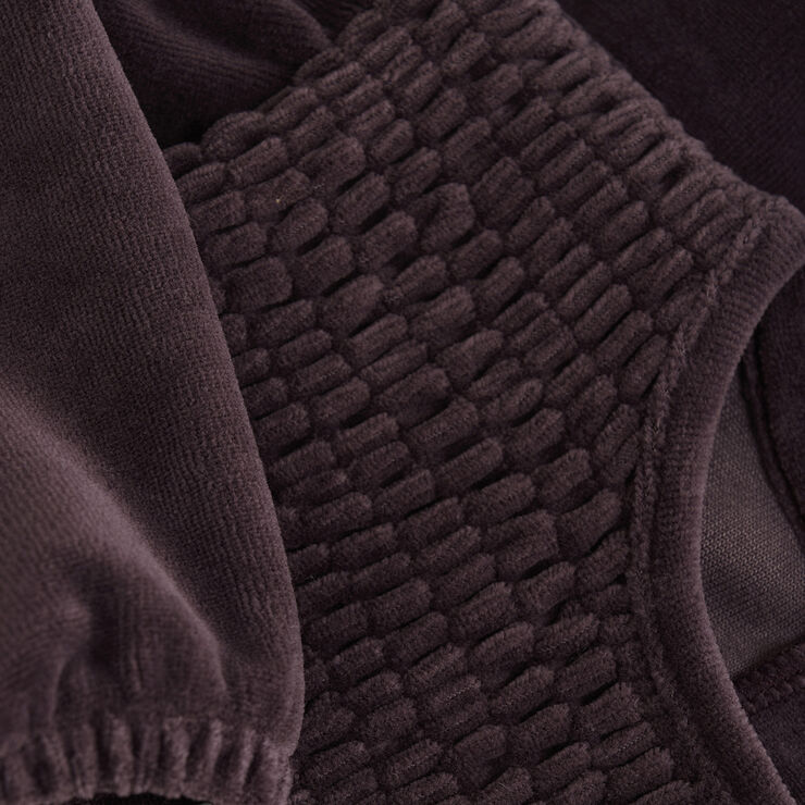 Huttelihut Dress Velour Raisin