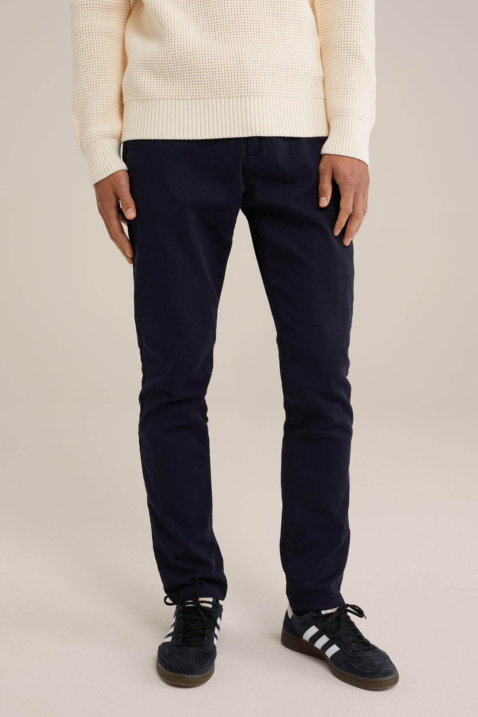 slim fit chino van jog kwaliteit Fundamentals Donkerblauw