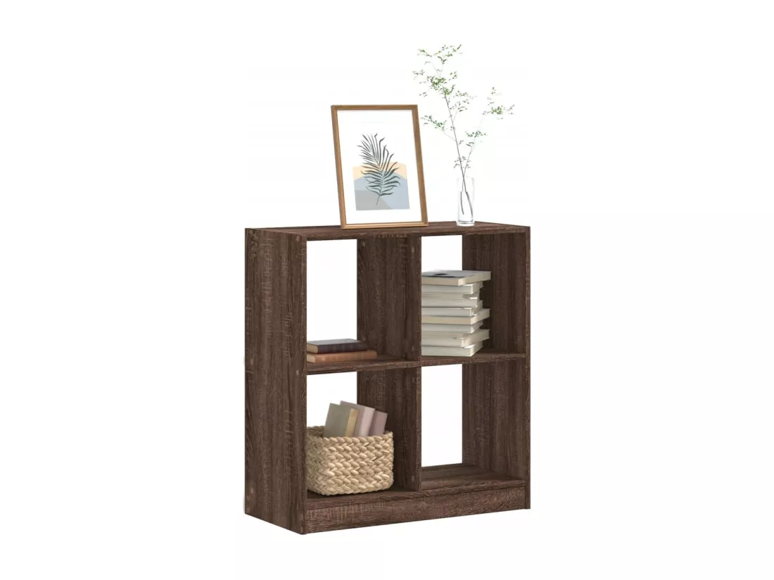 Bibliothèque chêne marron 68,5x32x75 cm bois d'ingénierie