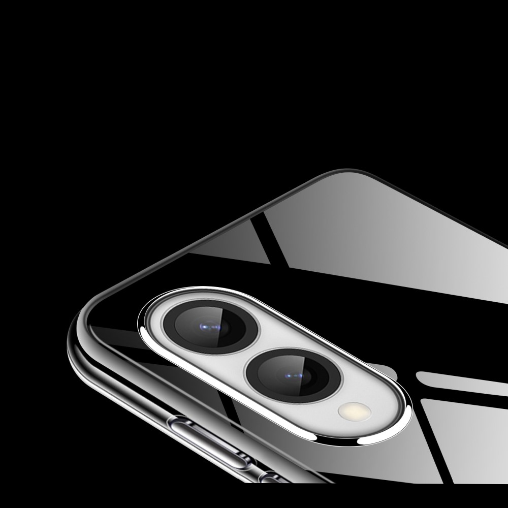 Samsung Galaxy S25 Edge Gummi Case Schutzhülle mit Kameraschutz - Transparent