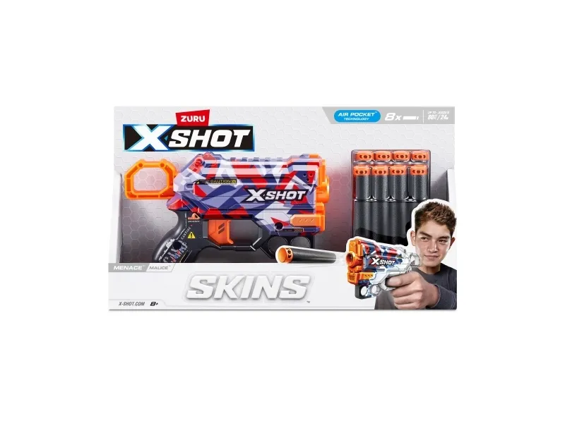 X-Shot Skins Menace Dart Blaster (8 Darts)