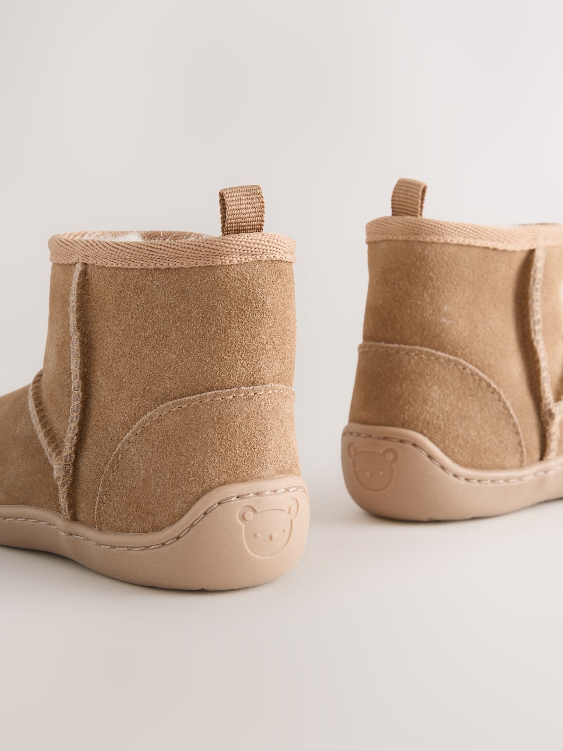 Lichtbruin - First Walker Suede Pull On Boots